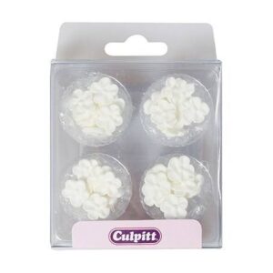 Cukrová dekorace - Bílé mini květy - 48ks - Culpitt