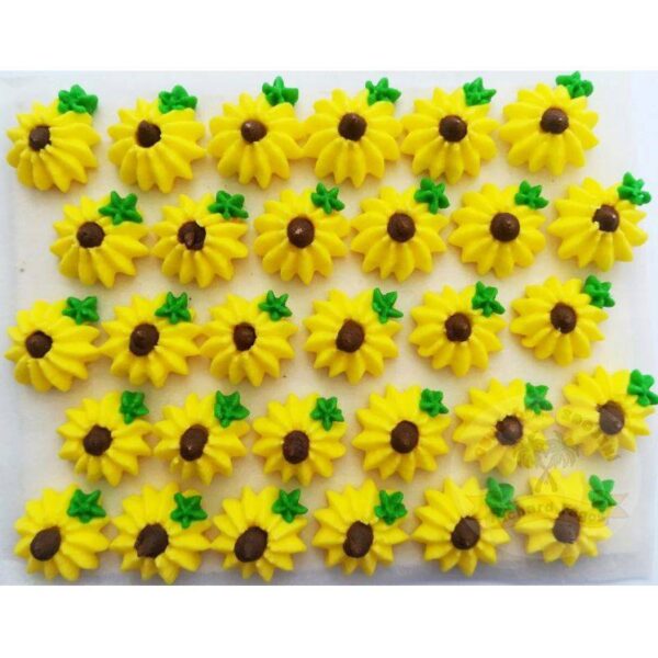 Cukrové květy slunečnice na platíčku 30ks - Fagos