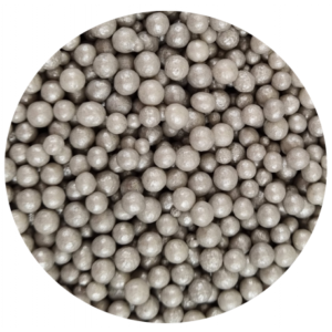 Cukrové perličky 4mm stříbrné 60g - Dekor Pol