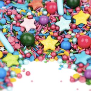 Cukrové zdobení 90g konfety a hvězdičky - Super Streusel