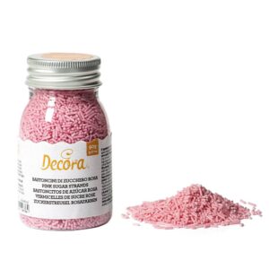 Cukrové zdobení tyčinky růžové 90g - Decora