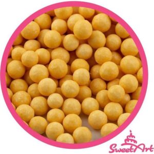 SweetArt cukrové perly zlatožluté matné 7 mm (80 g)