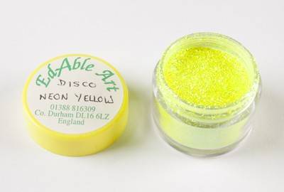 Třpyt dekorační disco Neon Yellow - Edable Art