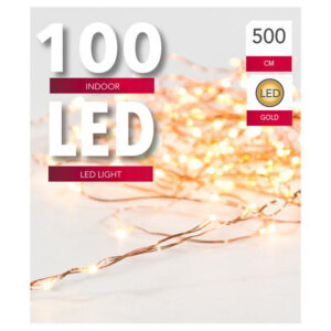 SVENSKA LIVING Vánoční světelný řetěz 100 LED měděný 5m