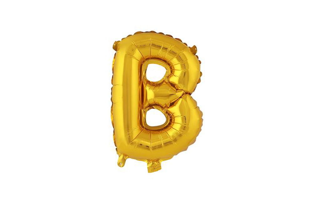 Balónek fóliový TORO písmenko "B" 30cm