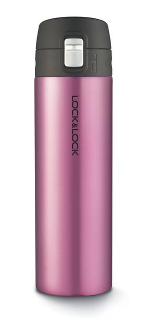 LOCKNLOCK Nerezová termoska LOCK One touch 500ml rubínově červená