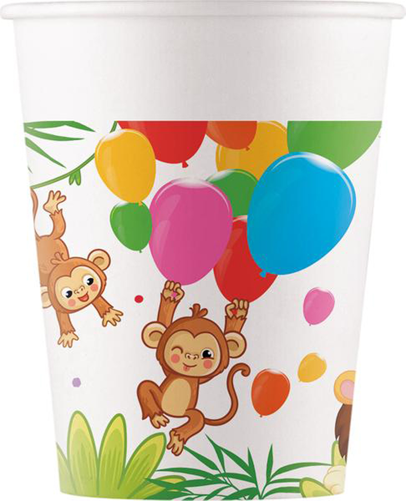 PROCOS Papírový kelímek 200ml džungle 8ks