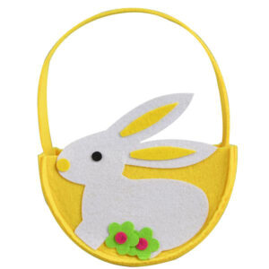 Arpex Plstěný velikonoční košík 22cm zajíček