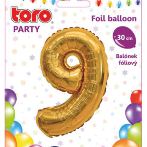 Balónek foliový TORO číslice 9 30cm