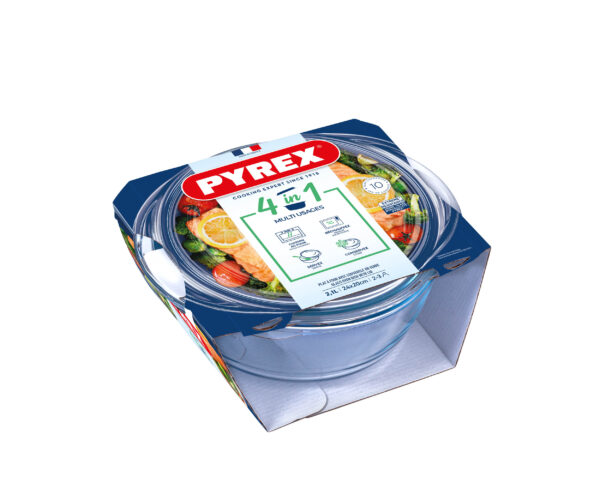 MÍSA ZAPÉKACÍ KULATÁ S VÍKEM PYREX 2