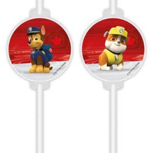 PROCOS Papírová brčka 4ks Paw Patrol