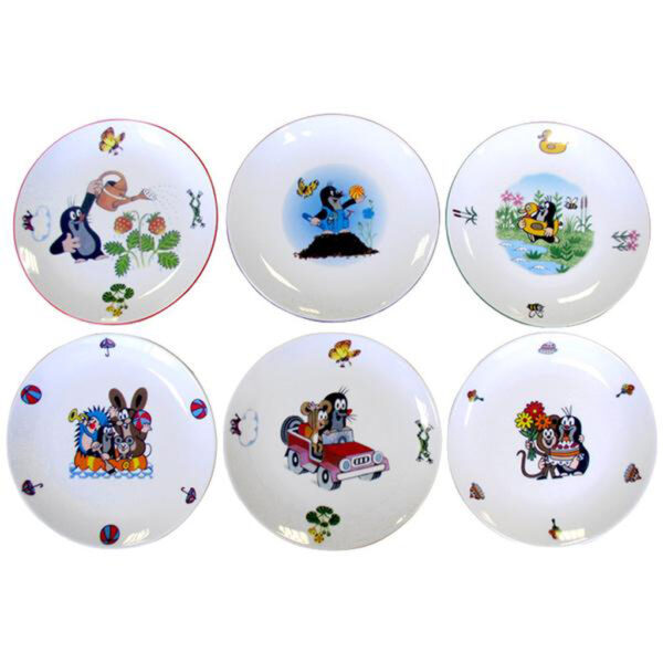 Porcelánový jídelní talíř THUN 21cm krtek MIX motivů