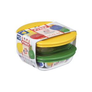 SADA ČTVERCOVÝCH DÓZ PYREX 2KS