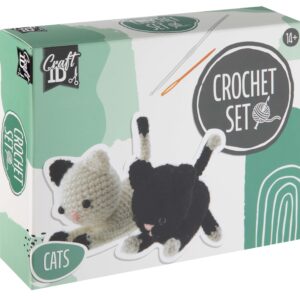 RMS Kreativní sada na háčkování 16cm kočky