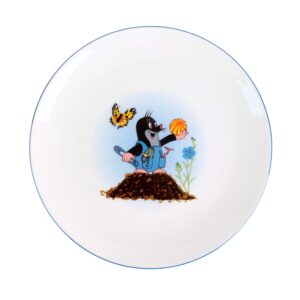 Porcelánový jídelní talíř THUN 21cm krtek MIX motivů