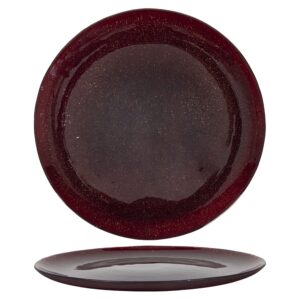 HIT Skleněný dezertní talíř 21cm červený s glitry