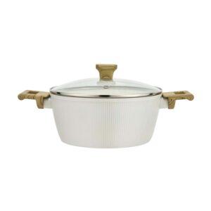 Kastrol s poklicí KITCHISIMO Bianco 20cm nepřilnavý povrch