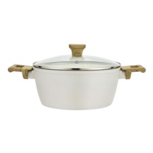 Kastrol s poklicí KITCHISIMO Bianco 24cm nepřilnavý povrch