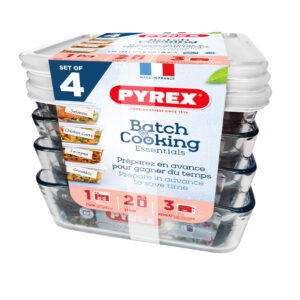 Sada skleněných dóz s víčkem PYREX 4x1500ml