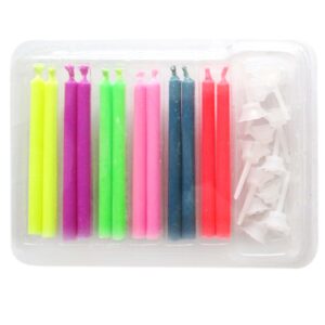 Dortová svíčka s podstavcem TORO barevný plamen 12+12ks