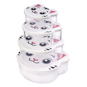 Plastová dóza na potraviny TORO 4ks kočka