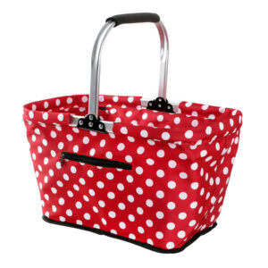 Skládací nákupní košík TORO puntíky