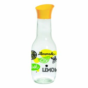 Skleněná karafa s víčkem TORO 1l citron