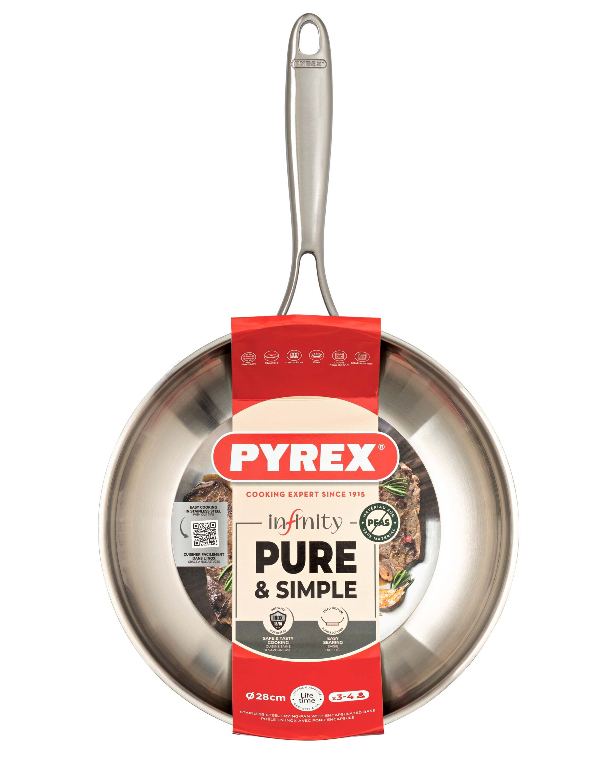 Nerezová pánev PYREX Infinity 28cm